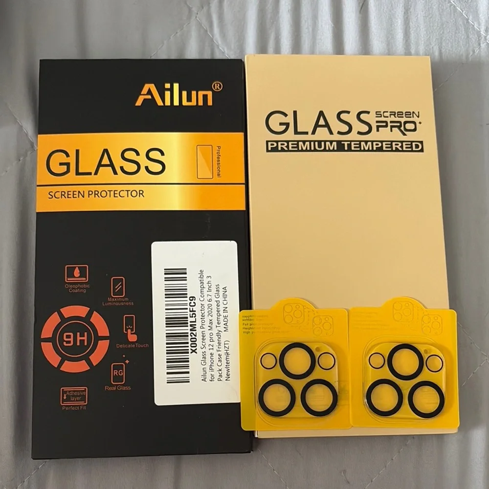 Ailun Glass Screen Protector with Camera Lens Covers